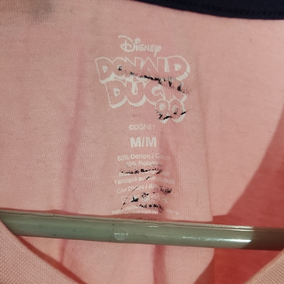 Disney Kids Light Pink Long Sleeve Tee with Donald and Daisy - Picture 3 of 4